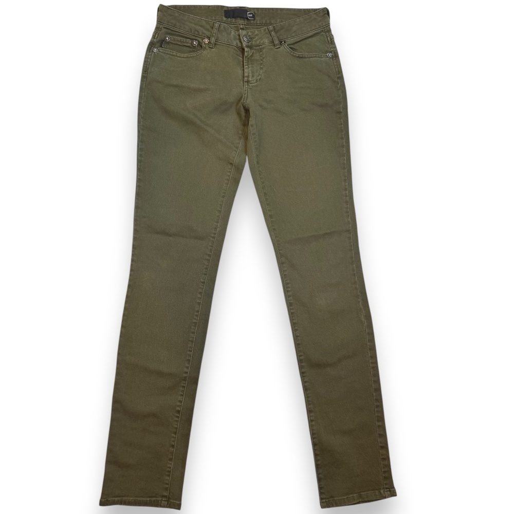 JUST CAVALLI Olive Green Stretch Straight-Leg Jeans – IT 42 / US 28 - Picture 2 of 9